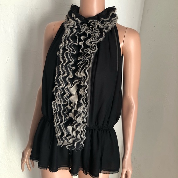 Neiman Marcus For Target Robert Rodriguez Ruffled Sleeveless Top Women’s Size L - Picture 10 of 16